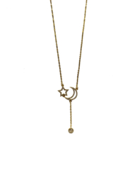 Golden Moon & Star necklace