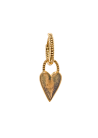 Golden vintage heart earring