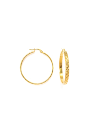 Golden textured hoops