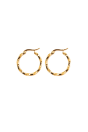 Golden turned hoops