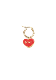 Golden love red heart