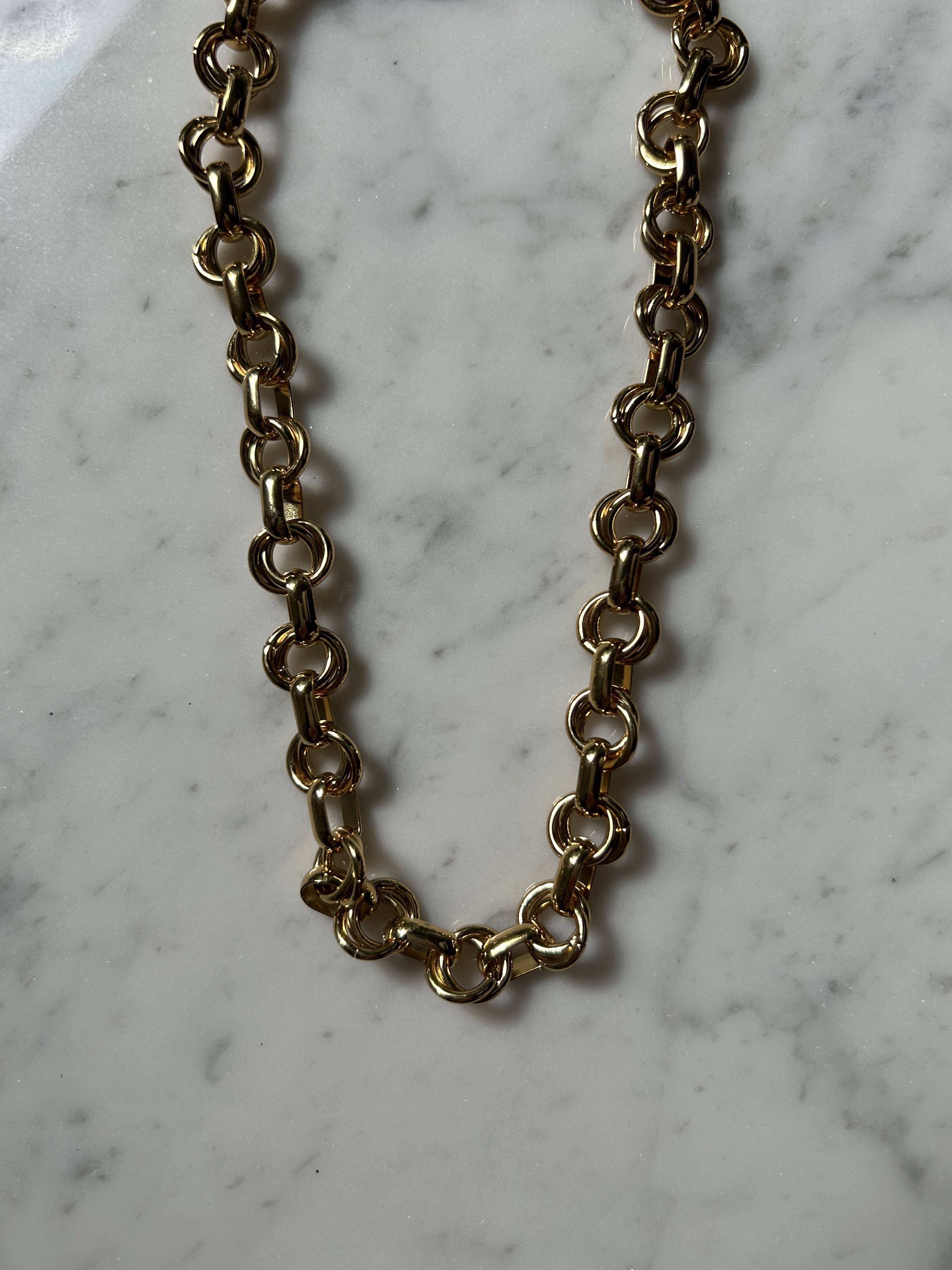 Golden round big chain