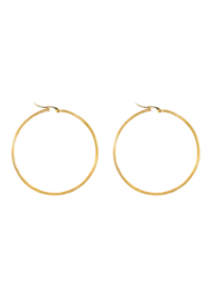 Golden basic hoops (50mm)