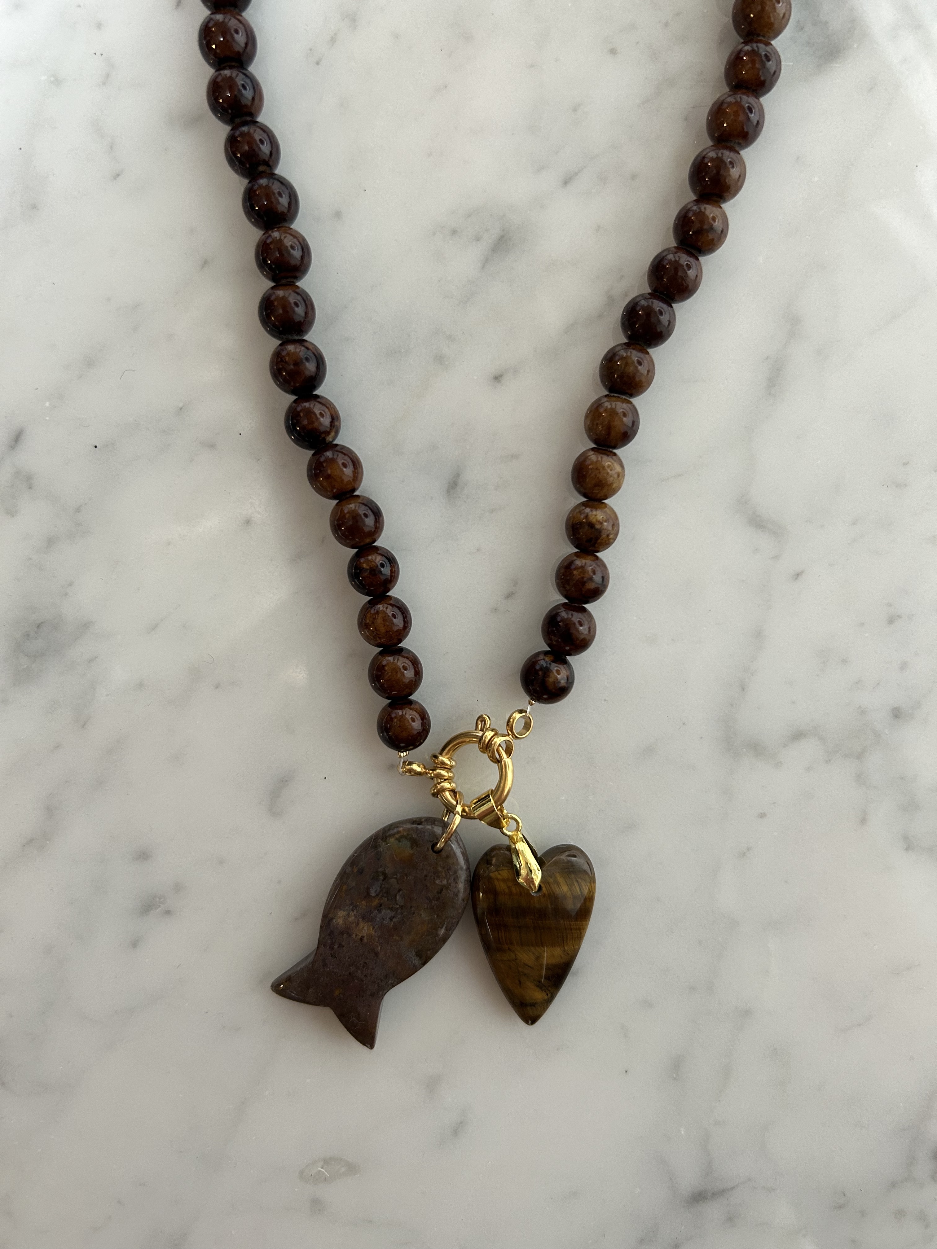 Kralenketting - Tijger oog
