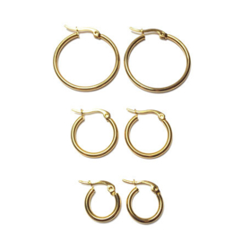 Golden basic hoops (20mm)