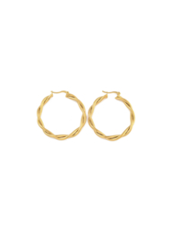 Golden boho twist hoops