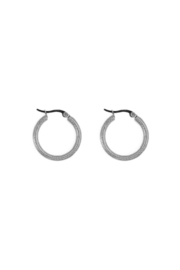 Silver modern hoops (15mm)