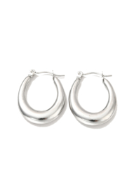 Silver big hoops