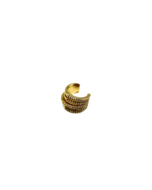 Golden crystal cuff
