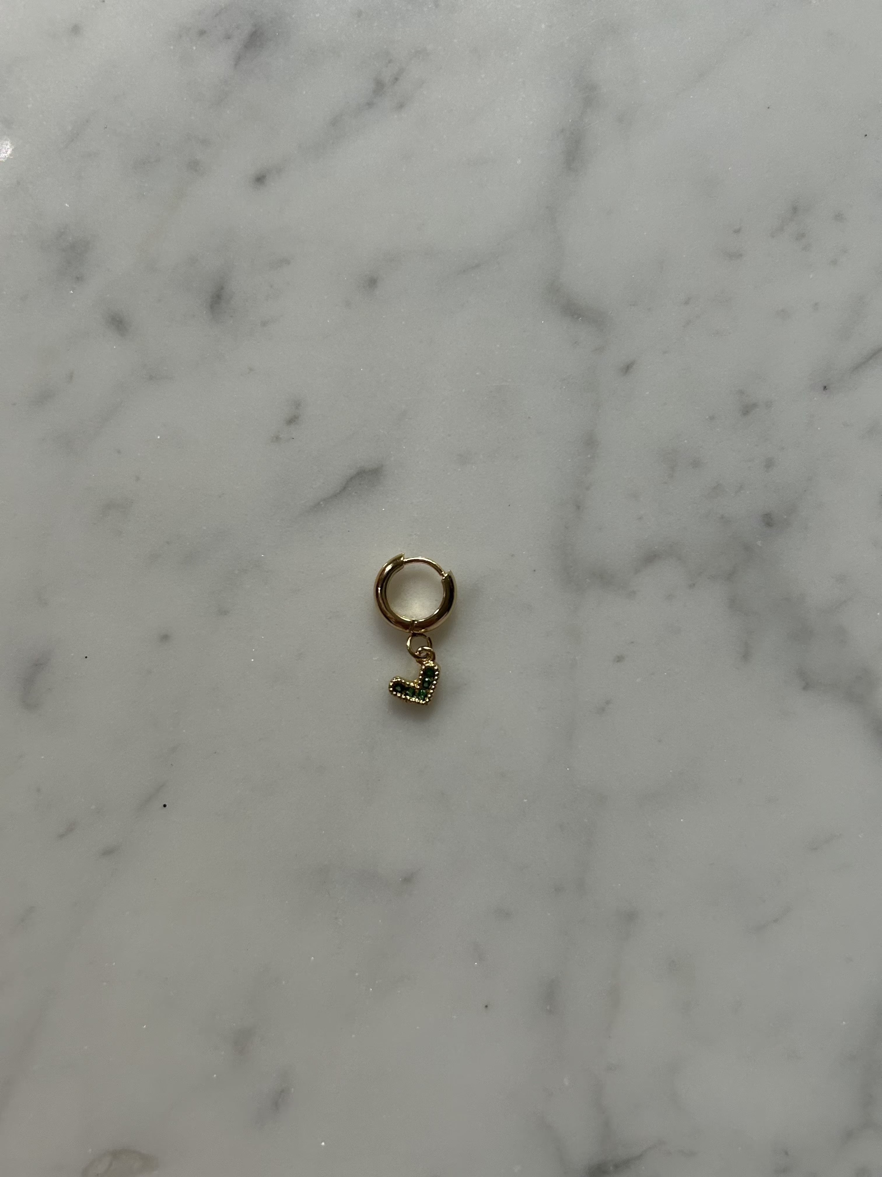 Golden green mini heart