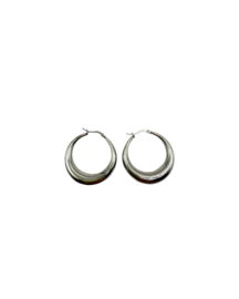 Silver classic tube hoops