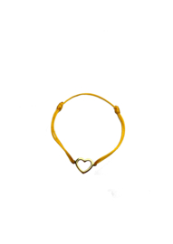 Golden heart (with cord) bracelet