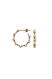 Golden vintage stones hoops