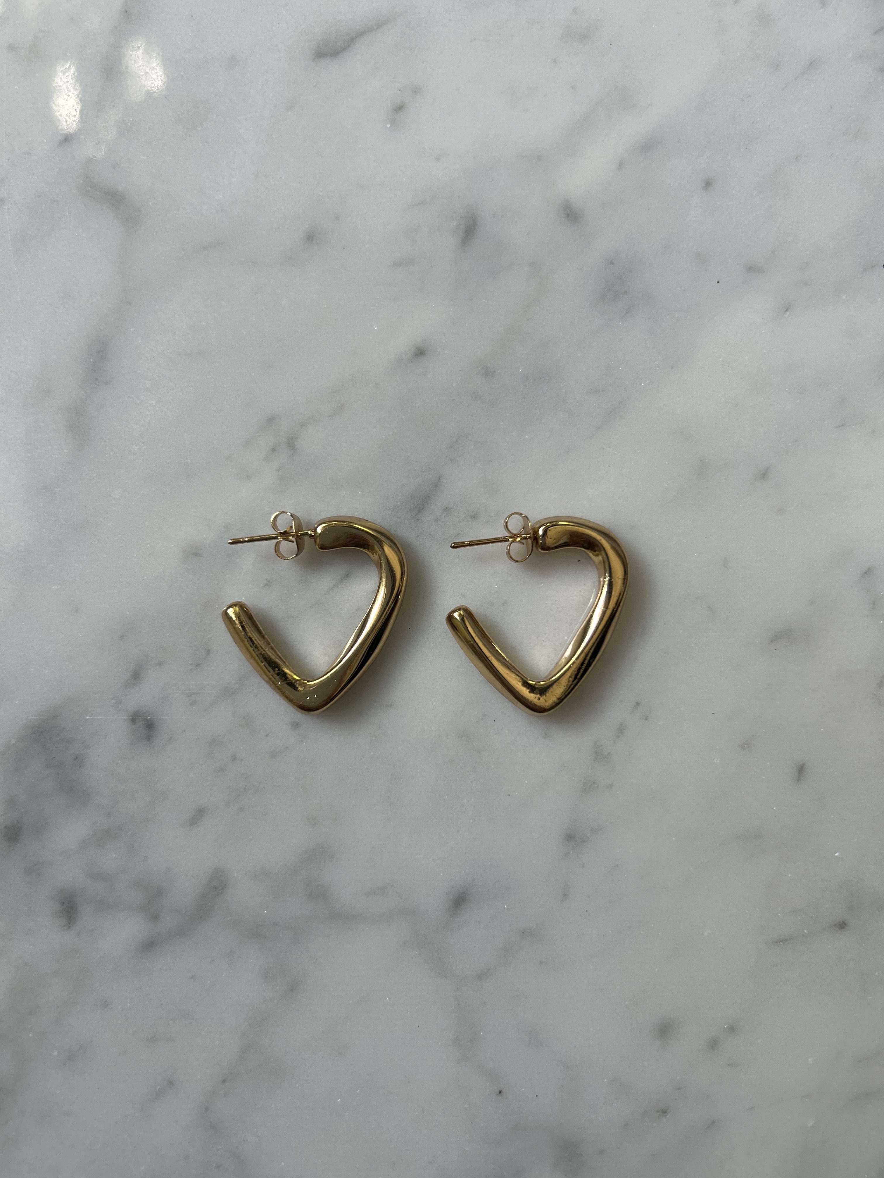 Golden vintage stud hoops