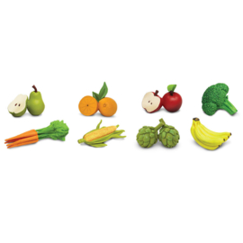 Fruits and vegetables toob, speelfiguren fruit en groente