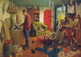 Puzzel Marius van Dokkum "mannenhuishouding"