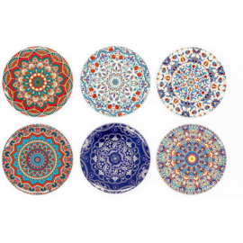 Boho onderzetters, rood