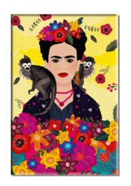 Koelkastmagneet Zelfportret Frida met aap