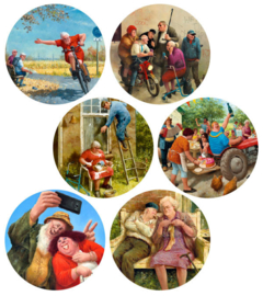 onderzetters Marius van Dokkum 6 verschillende afbeeldingen