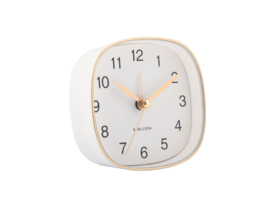 Wekker Travel square wit
