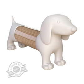Teckel bruin Tandenstoker houder/ peper en zout