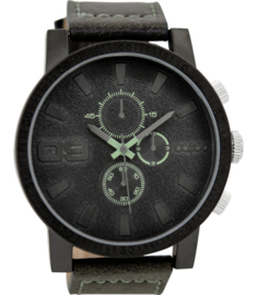 Oozoo horloge C9031 zwart/grijs/groen