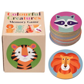 Memory spel met wilde dieren