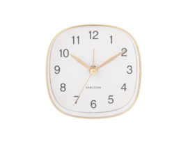 Wekker Travel square wit