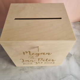 Houten enveloppendoos