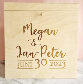 Houten enveloppendoos