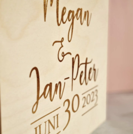 Houten enveloppendoos
