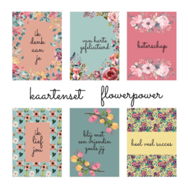 Kaartenset Flowerpower