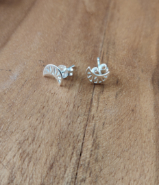 Oorknopjes Geo moon - 925 zilver