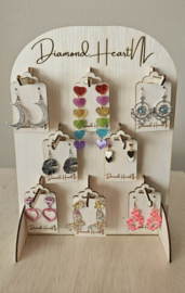 Sieraden Display met 9 haken - Gepersonaliseerde oorbellen display