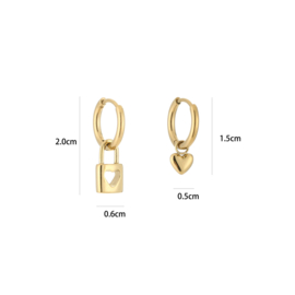 Oorringetjes Heleen - Stainless steel goudkleurig