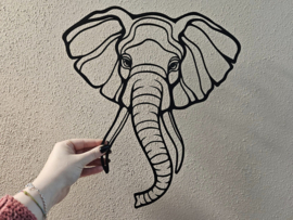 Houten olifant - Woondecoratie - 38cm