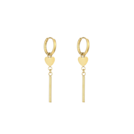 Oorringetjes Hannah - Stainless steel goudkleurig
