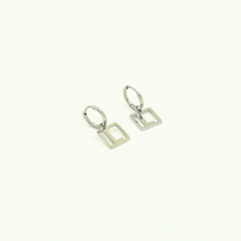 Oorringetjes L - Stainless steel zilver