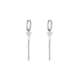 Oorringetjes Jane - Stainless steel zilverkleurig
