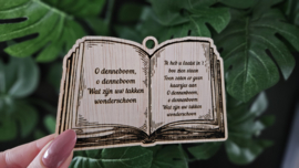 Gepersonaliseerde kerstballen hout O denneboom