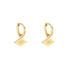 Oorringtjes Odina - Stainless steel goudkleurig