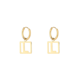 Oorringetjes L - Stainless steel goud