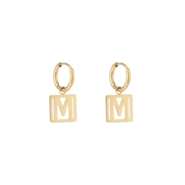 Oorringetjes M - Stainless steel goud