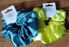 Scrunchie XL zijde zeegroen