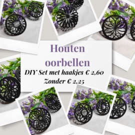 DIY set houten oorbellen M1 t/m M7