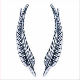 Oorlijn veren 925 zilver