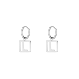 Oorringetjes L - Stainless steel zilver