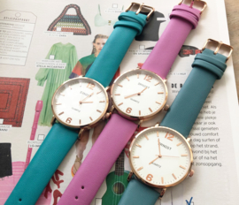 Ernest horloge "Rosé-Misty" fuchsia