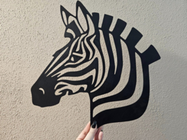 Houten zebra - Woondecoratie - 38cm