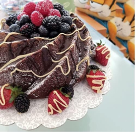 Siliconen Tulband Bakvorm - Cakevorm - 25CM - Diamond-Heart